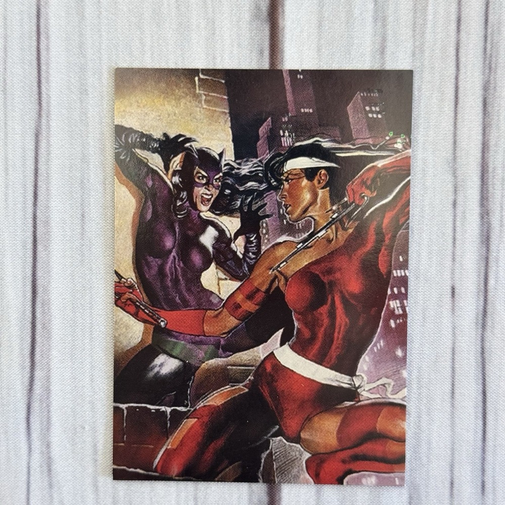 DC Versus Marvel (Holo F/X Subset) 4A Catwoman vs Elektra Card
